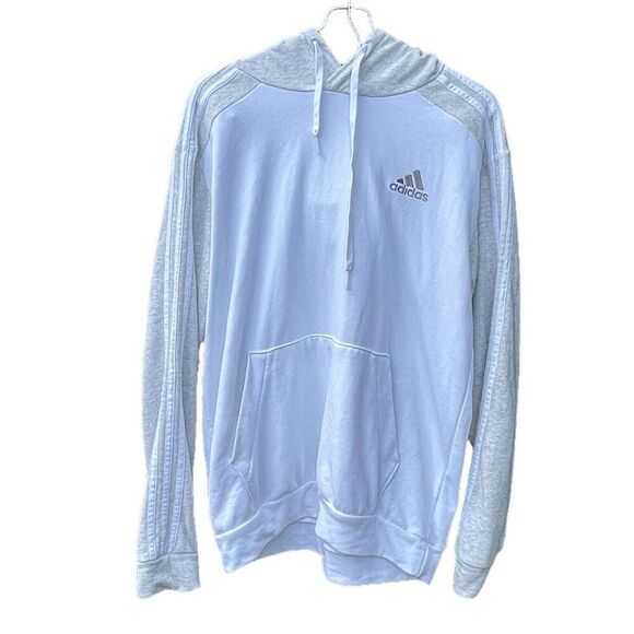 Adidas size Medium white and light grey hoodie - Picture 1 of 7